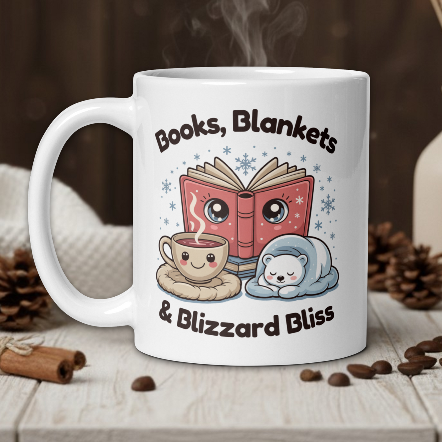 "Books, blankets & Blizzard Bliss" Kawaii Style