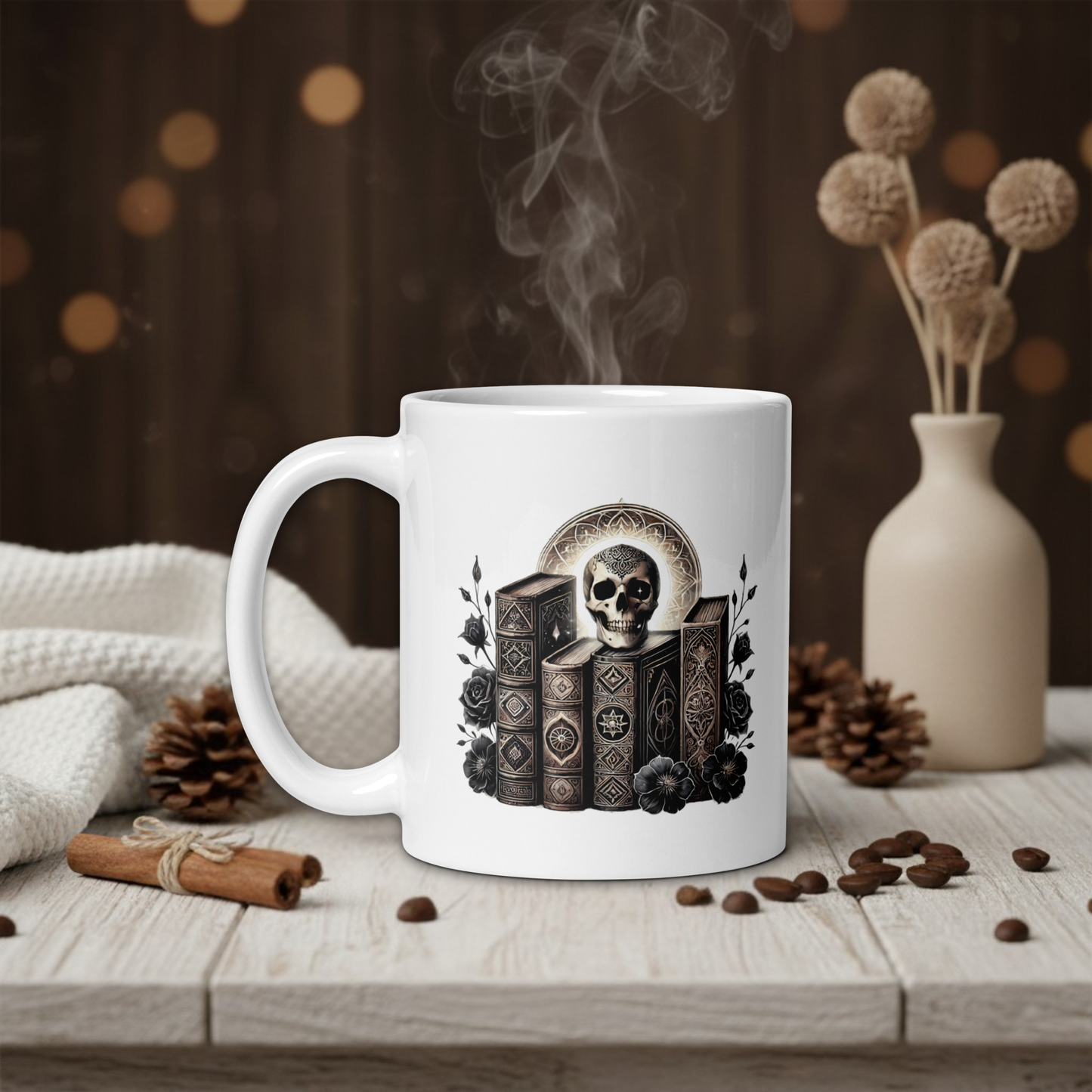 Dark Academia Skull mug