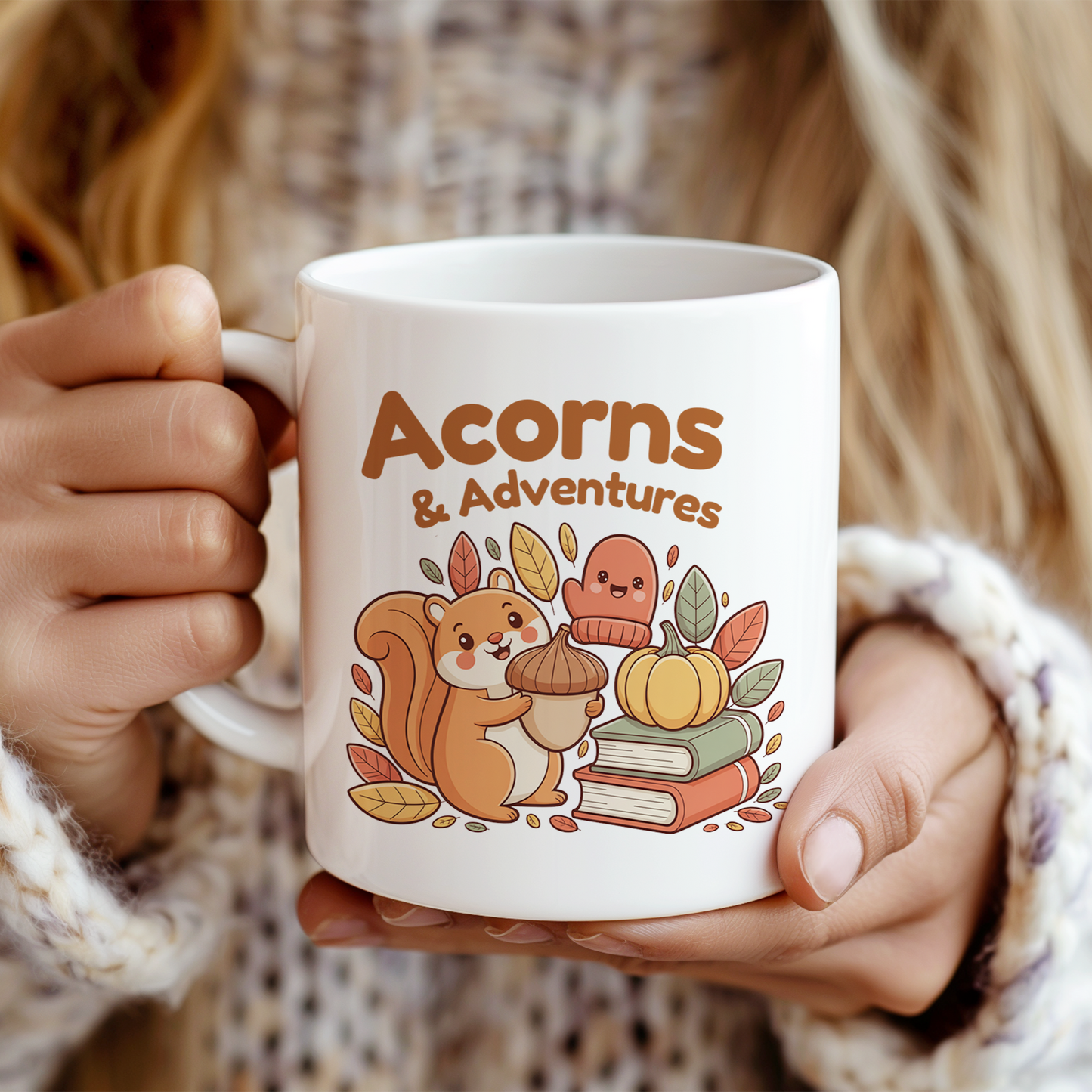 Bookish "Acorns and Adventures" Mug