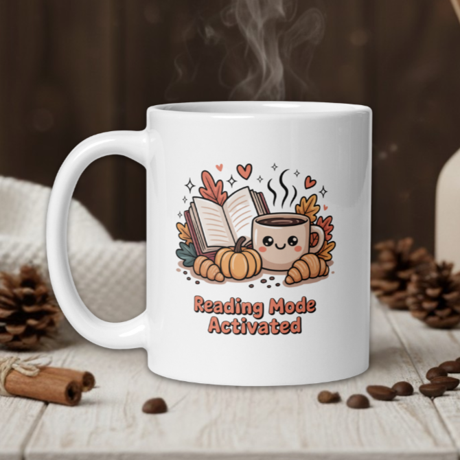 "Reading mode activated" Kawaii style