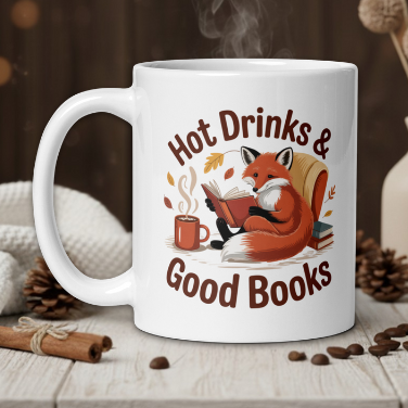 Hot drinks & good books mug