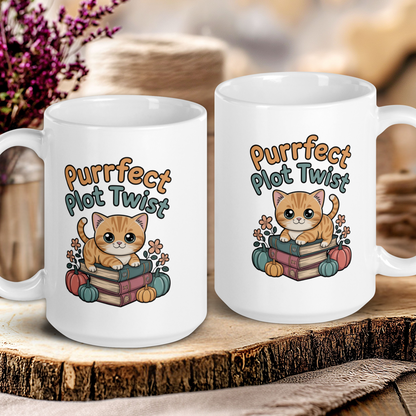 "Purrfect plot twist" kawaii