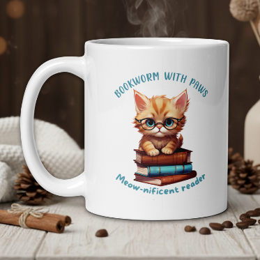 bookworm with paws...Meow-nificent Reader