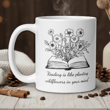 Personalized "reading is planting wildflowers in your mind"