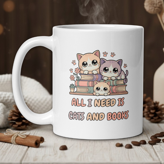All i need is books and cats kawaii