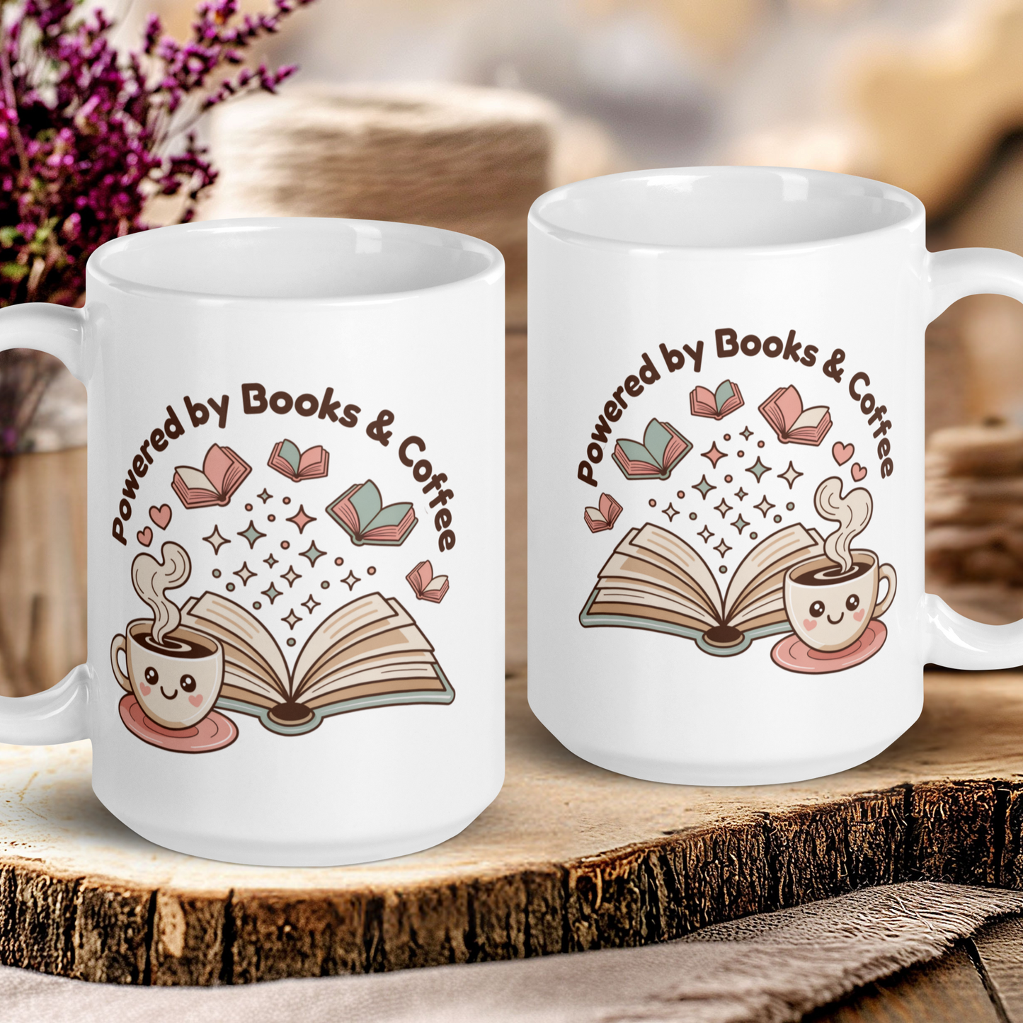 Powered by Books & Coffee - Kawaii Style