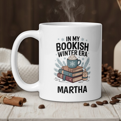 "In my bookish winter Era" Personalized Mug