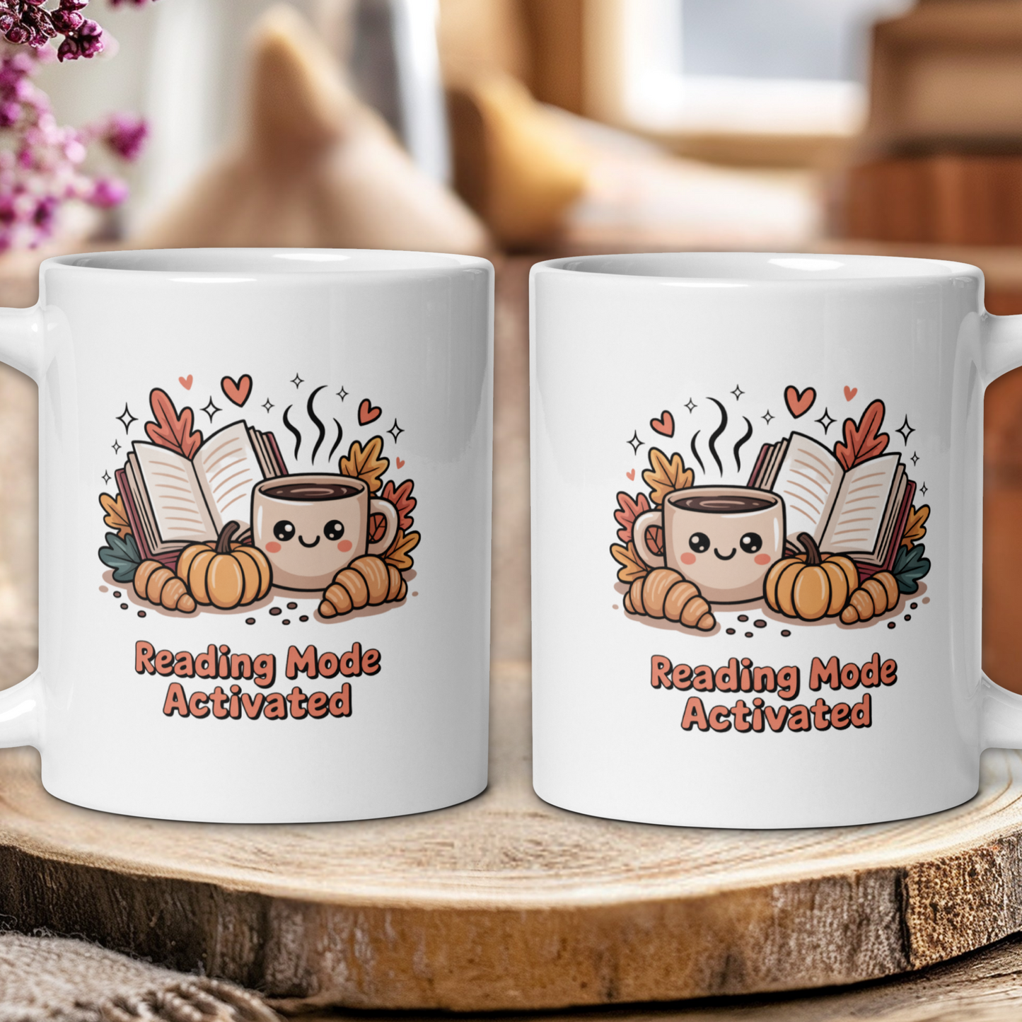 "Reading mode activated" Kawaii style