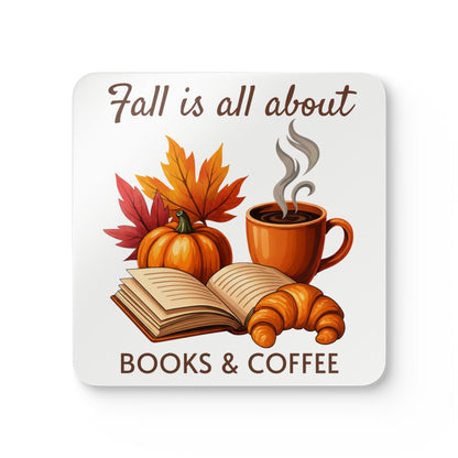 Fall Is All About Books & Coffee Coaster Set