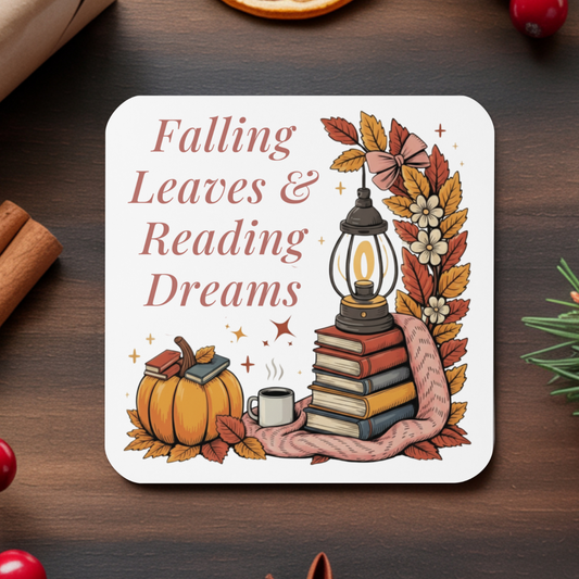 "Falling Leaves and Reading Dreams" coaster